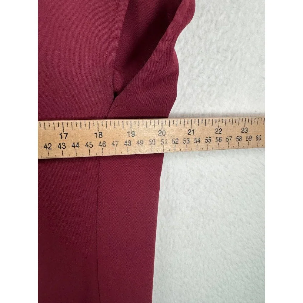 Vince silk shift dress minimalist relaxed burgundy preppy sz‎ XS
